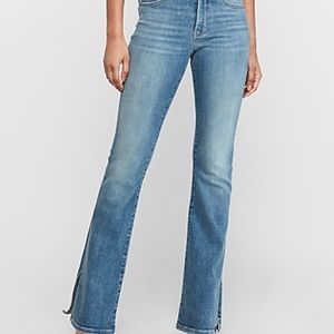 High Waisted side vent bootcut jeans size 4 short